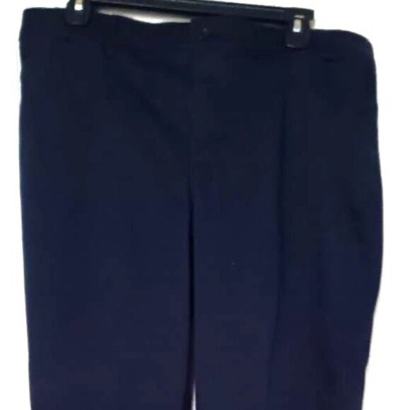 Gloria Vanderbilt Khaki Untld navy blue cotton blend pants in size 14. - Picture 1 of 4